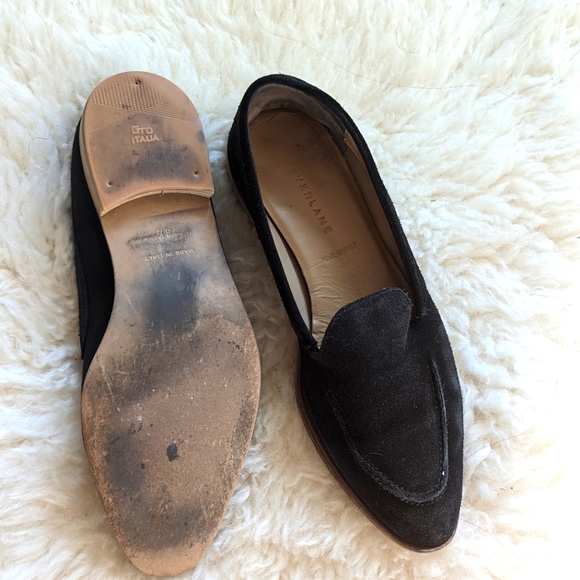 Everlane Black Suade Loafer size 8.5 - Picture 3 of 3
